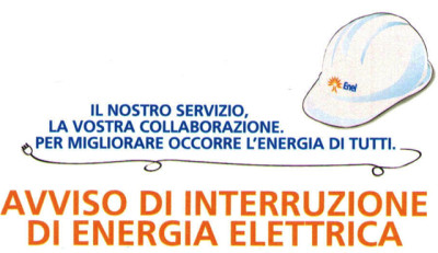 Avviso di interruzione di energia elettrica